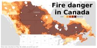 Fire danger in Canada 2025